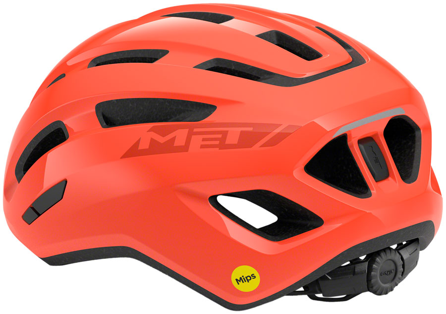 MET Miles Mips Helmet - Coral Glossy Medium