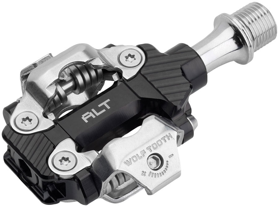 Wolft Tooth ALT XC Clipless Pedals - Dual Sided Clipless Alloy 9/16 Black Pair Shimano SPD