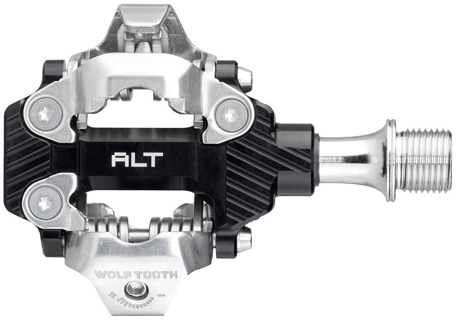 Wolft Tooth ALT XC Clipless Pedals - Dual Sided Clipless Alloy 9/16 Black Pair Shimano SPD