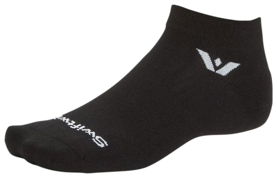 Swiftwick Aspire Ankle Socks - Circuit Black Large