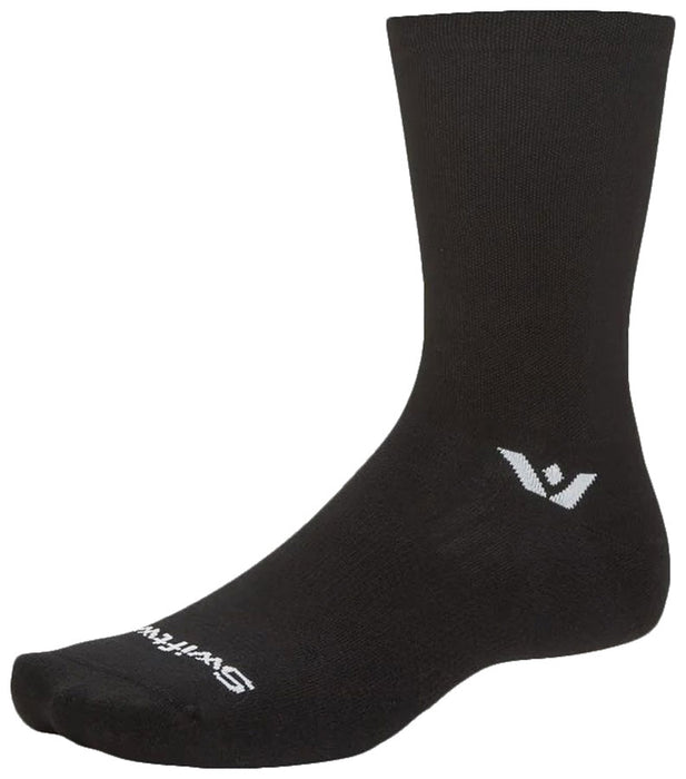 Swiftwick Aspire Crew Socks - Circuit Black Small