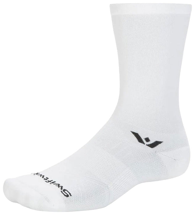 Swiftwick Aspire Crew Socks - Circuit White Large