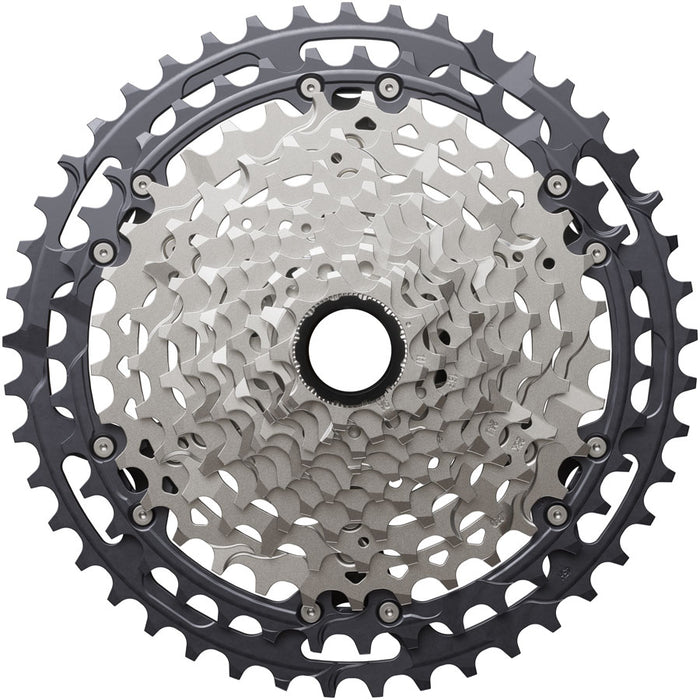 Shimano Deore XT CS-M8200-12 Cassette - 12-Speed 9-45t Hyperglide+ Micro Spline Gray/Silver