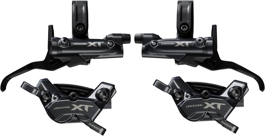 Shimano Deore XT M8200/8220 Disc Brake Upgrade Kit - Right and Left BL-M8200 Levers Post Mount Front and Rear BR-M8220 4-Piston Calipers