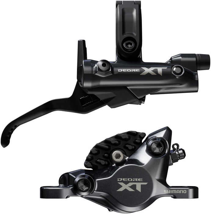 Shimano Deore XT M8200 Disc Brake and Lever - Right/Rear Post Mount 2-Piston Caliper SM-BH90-SBM Hose Fin Metal Pads Black