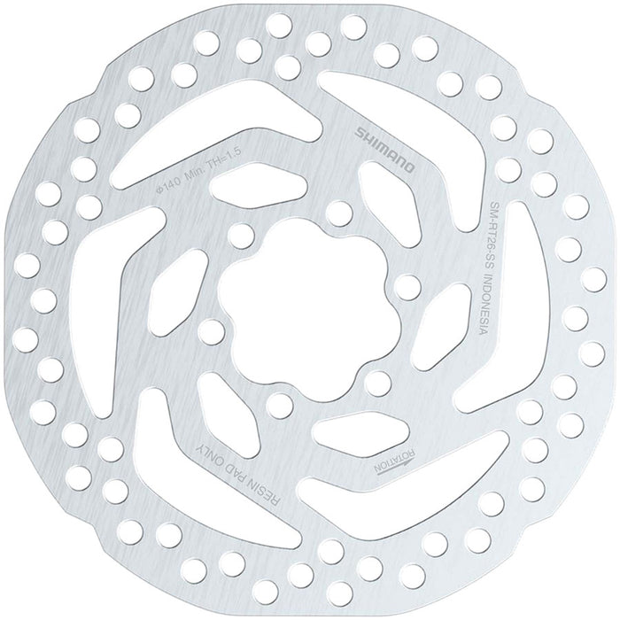 Shimano SM-RT26 SS Disc Brake Rotor - 140mm 6-Bolt (Bolts Included) For Resin Pad Only