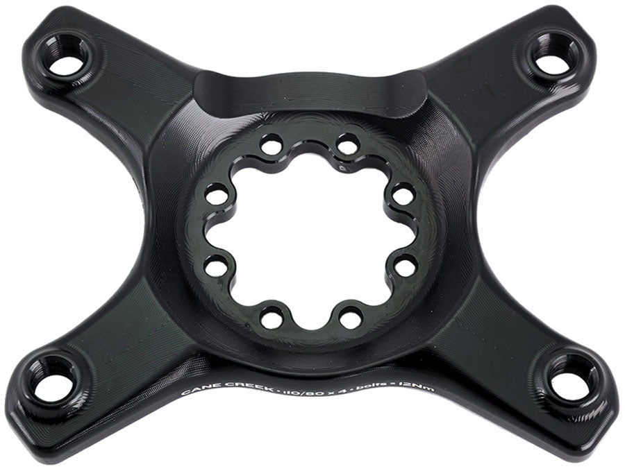 Cane Creek eeWings Chainring Spider - 4-Bolt 110 and 80 Asymmetric BCD 8-Bolt Mount Type Shimano GRX 1x and 2x Systems Black