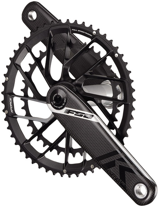 FSA K-Force Team Edition Crankset 2x 46/33T Chainrings 160mm Arm Length Direct Mount Interface 386EVO Spindle SRAM AXS 12-Speed   Black