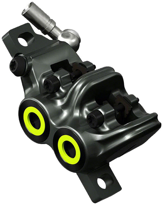 Magura MT7 Disc Brake Caliper - Front or Rear Post Mount 4-Piston Gray/Yellow