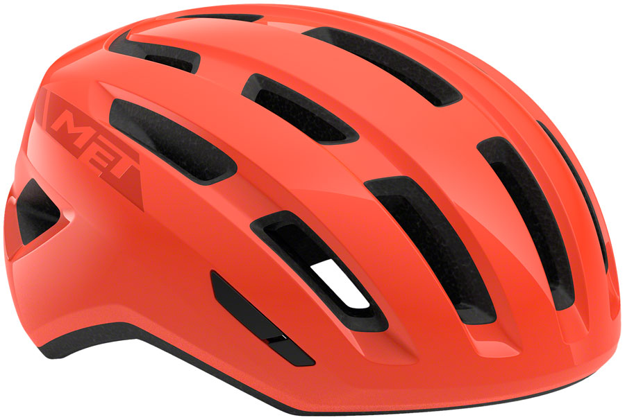 MET Miles Mips Helmet - Coral Glossy Large