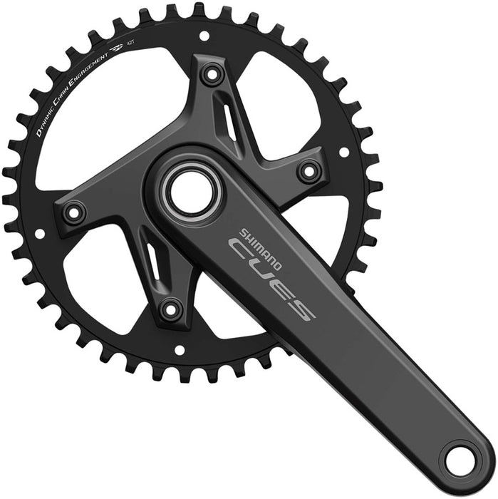 Shimano CUES FC-U6030-1 Crankset - 175mm 9/10/11-Speed 40t Asymmetric 110 BCD Black