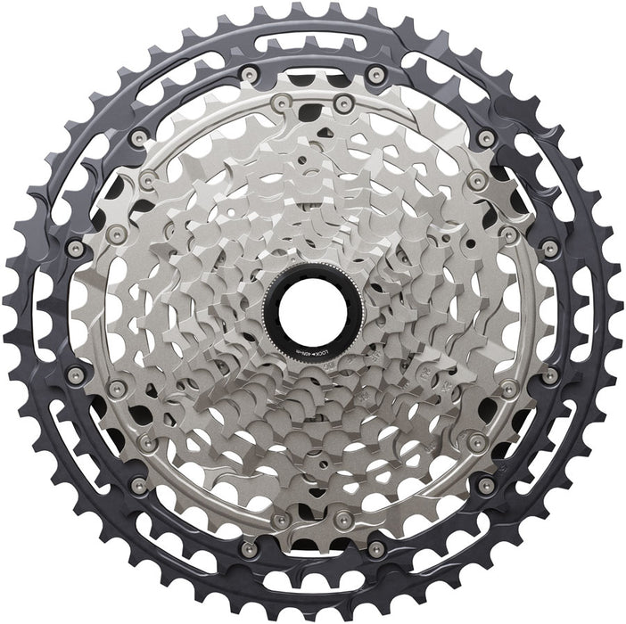 Shimano Deore XT CS-M8200-12 Cassette - 12-Speed 10-51t Hyperglide+ Micro Spline Gray/Silver