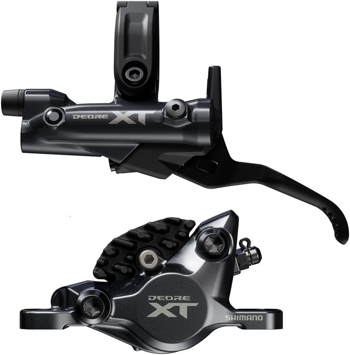 Shimano Deore XT M8200 Disc Brake and Lever - Left/Front Post Mount 2-Piston Caliper SM-BH90-SBM Hose Fin Metal Pads Black