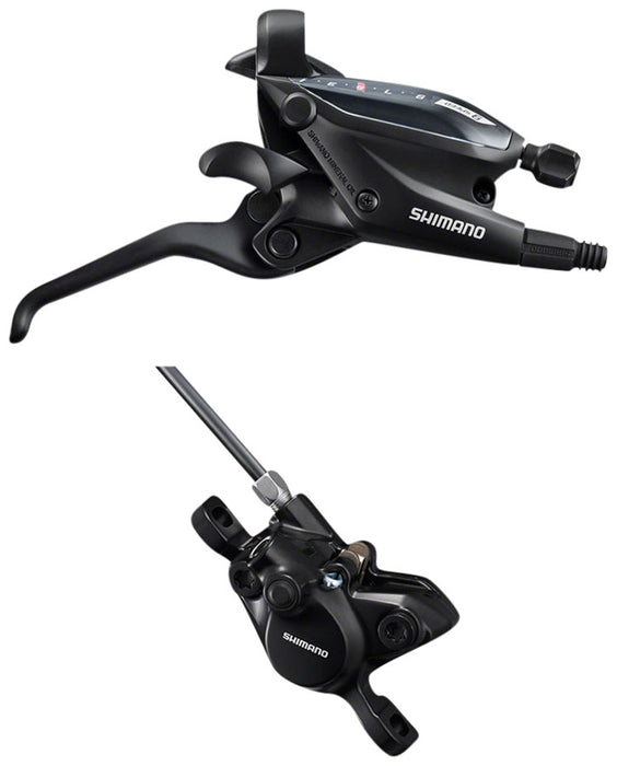Shimano ST-EF505 EZ Fire Plus Shift/Brake Lever with BR-MT200 Disc Brake Caliper - Right/Rear 9-Speed Black