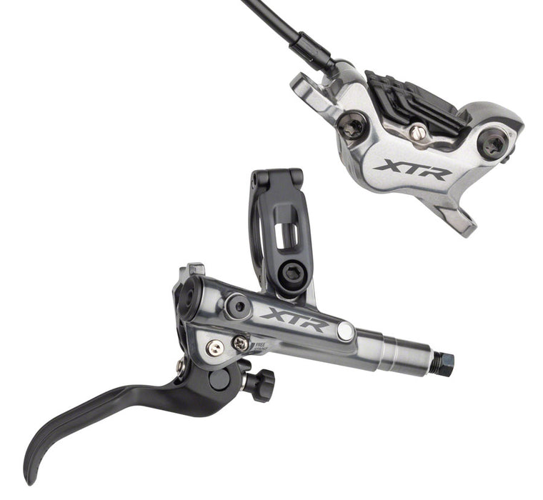 Shimano XTR BL- M9120/BR-M9120 Disc Brake and Lever - Front Hydraulic Post Mount Finned Metal Pads Gray