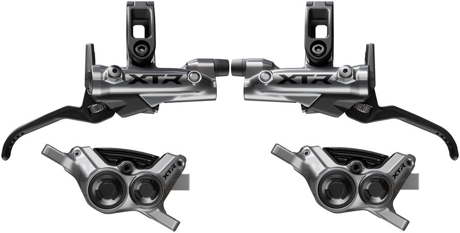 Shimano XTR M9220 Enduro Disc Brake Upgrade Kit - Right and Left BL-M9220 Levers Post Mount Front and Rear BR-M9220 4-Piston Calipers
