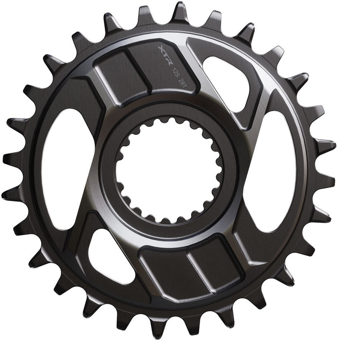 Shimano XTR SM-CRM96 1x Direct Mount Chainring - 28t Shimano Direct Mount For 12-Speed HG+ Chain Fits M9200 and M9220 Crank Dark Gray