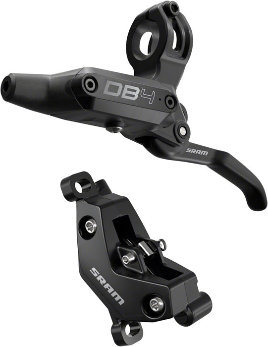 SRAM DB4 Disc Brake and Lever - Left Front or Rear 2000mm Hose Post Mount 4-Piston Aluminum Lever Diffusion Black A1