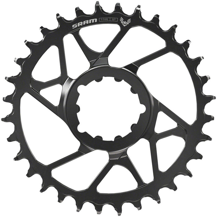 SRAM Eagle 70 T-Type Direct Mount Chainring - 34t 12-Speed 3-Bolt Direct Mount 3mm Offset Steel Black