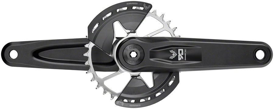 SRAM Eagle 90 T-Type Wide Crankset - 170mm 12-Speed 32t Chainring Direct Mount 2-Guards DUB Spindle Interface Black/Silver