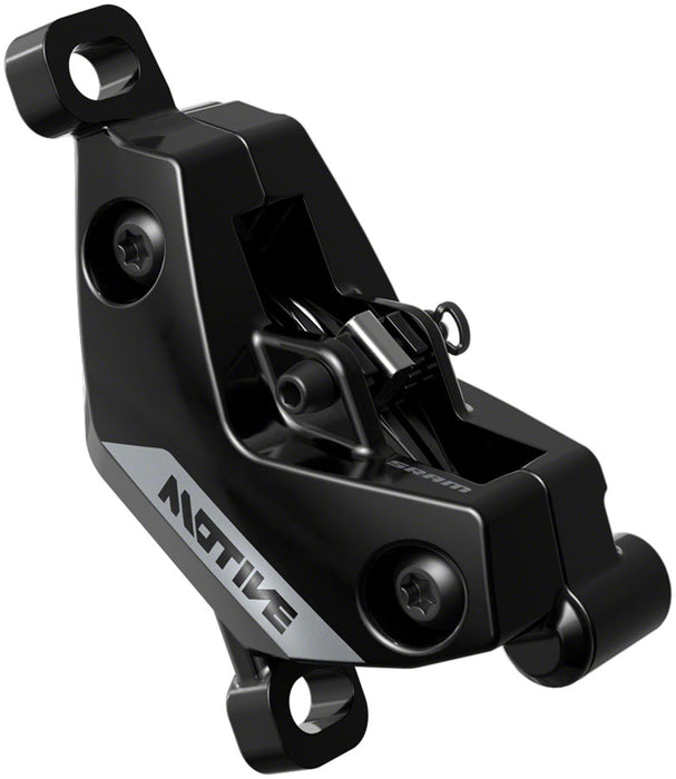 SRAM Motive Silver Disc Brake Caliper Assembly - Front/Rear Post Mount 4-Piston Gloss Black A1+
