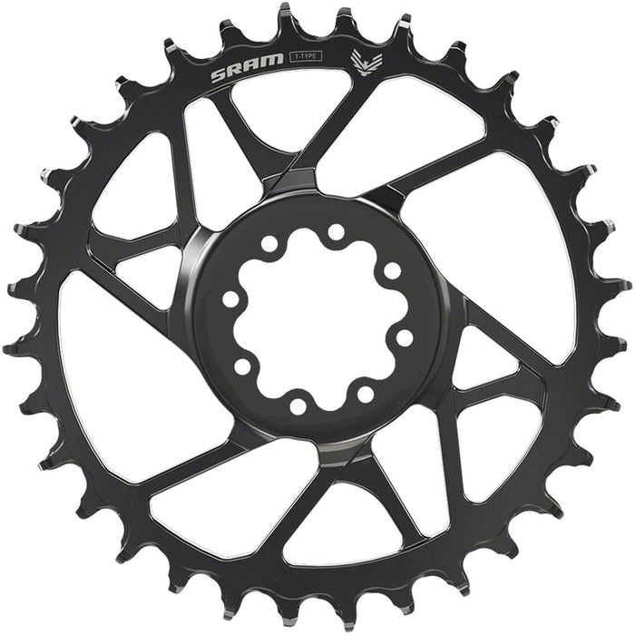 SRAM S1000 Eagle T-Type Direct Mount Chainring - 34t 12-Speed 8-Bolt Direct Mount 3mm Offset Steel Black