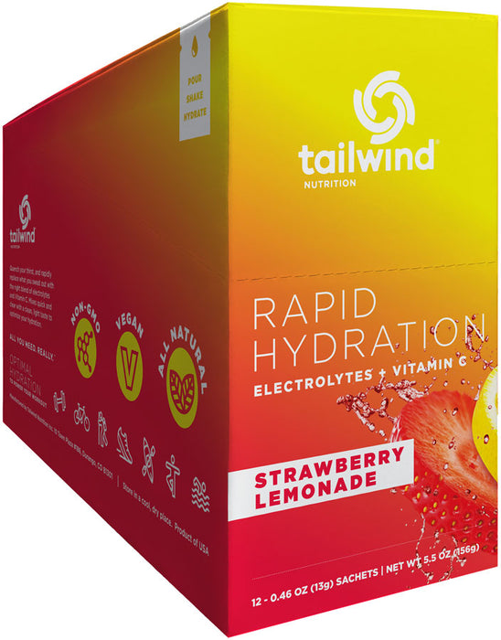Tailwind Rapid Hydration Strawberry Lemonade/Box of 12 Single Servings