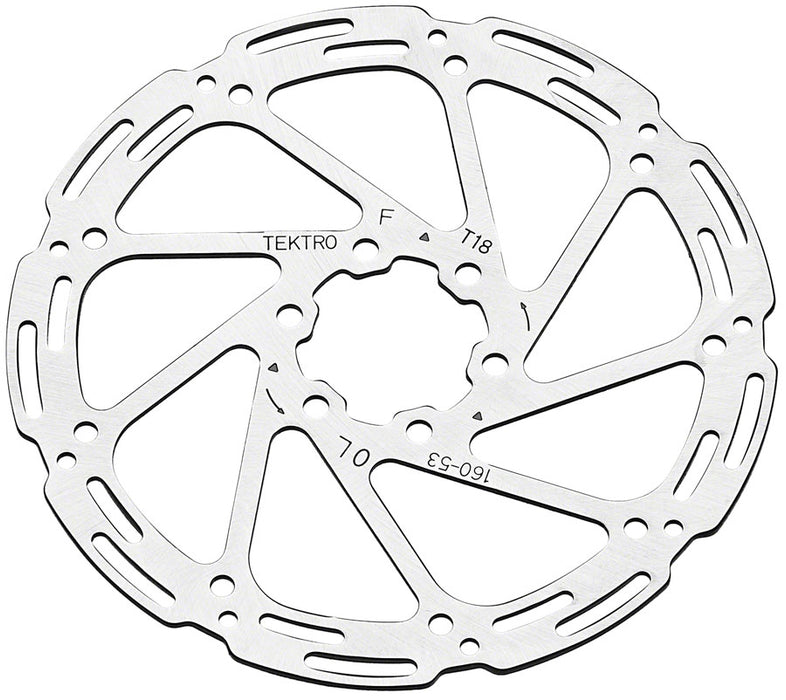 Tektro TR160-53 Disc Rotor - 160mm 6-Bolt 1.8mm Thickness For 4-Piston Calipers