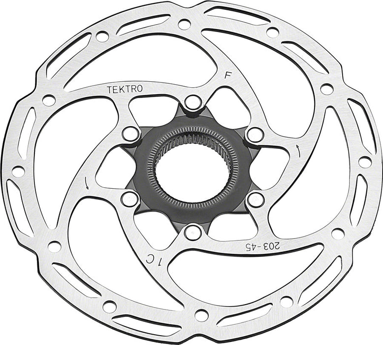 Tektro TR203-45 Disc Brake Rotor - 203mm Center-Lock 2.3mm Thickness Silver