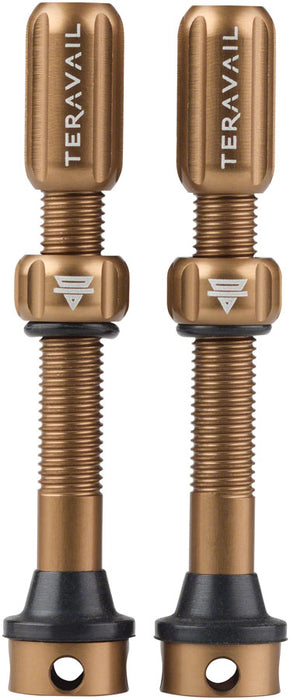 Teravail Alloy Tubeless Valves - Pair 48mm Matte Copper
