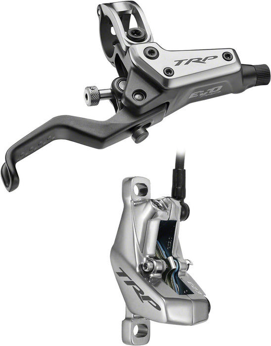 TRP EVO Pro HD-M9040 Disc Brake and Lever - Right/Front or Rear 1900mm Hose Post Mount 4-Piston Gray