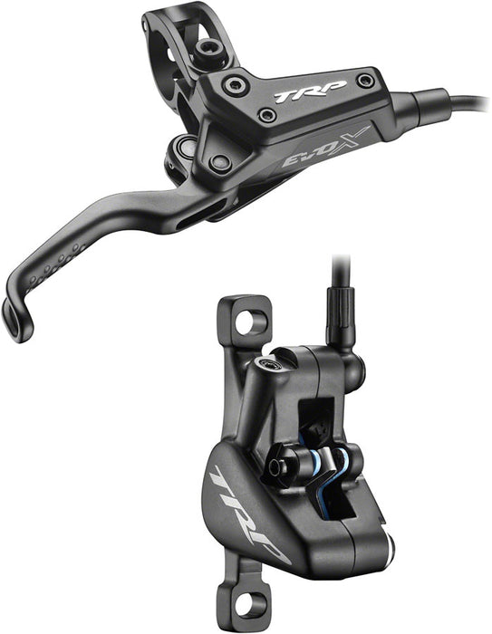 TRP EVO X HD-M9020 Disc Brake and Lever - Right/Front or Rear 1900mm Hose Post Mount 2-Piston Black