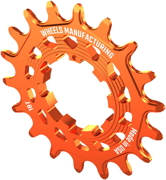 Wheels Manufacturing SOLO HG Cog - 18t Fits SOLO-HG Kits Orange