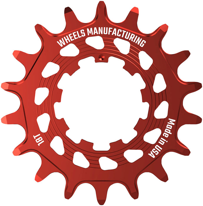 Wheels Manufacturing SOLO HG Cog - 18t Fits SOLO-HG Kits Red