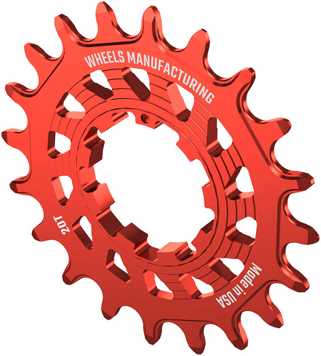 Wheels Manufacturing SOLO HG Cog - 20t Fits SOLO-HG Kits Red