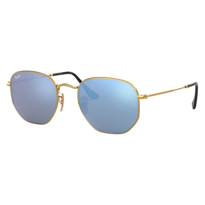 Rayban Hexagonal Flat - Arista/Light Blue Flash - 54Mm