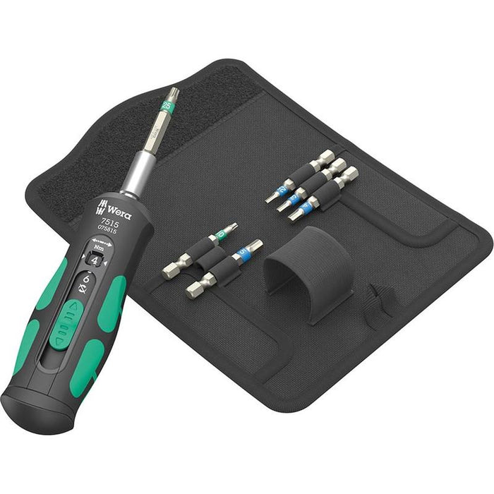 Wera, 7515/7  Safe-Torque Speed Kit, Torque Wrench, : 1/4'' Hex, : Nm, : 2.5,3,4,5mm Hex, T10, T25, Set