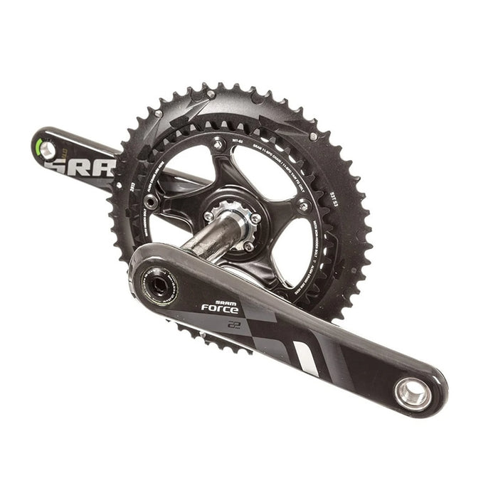 SRAM, Force22, Crankset, 11sp, 172.5mm, 39/53, BCD: 130, GXP, CL: 44.5mm, Black, 808g