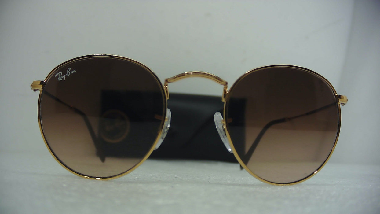 Rayban Round Metal Light Bronze-Pink Gradient Brown 47 - Open Box (Without Box)