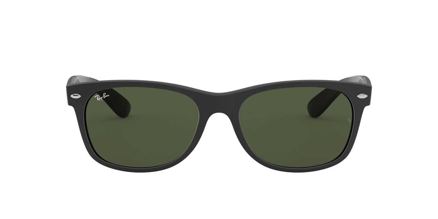 Rayban New Wayfarer Rubber Black On Black/G-15 Green 52