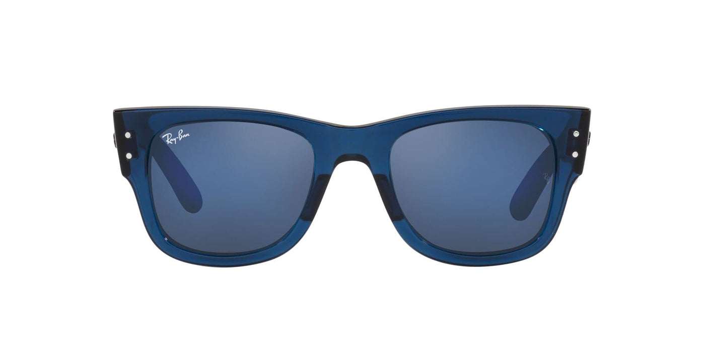 Rayban Mega Wayfarer Transparent Dark Blue/Grey Mirror Blue 51