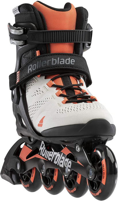 Rollerblade Macroblade 80 Womens Glacier Grey/Coral 10