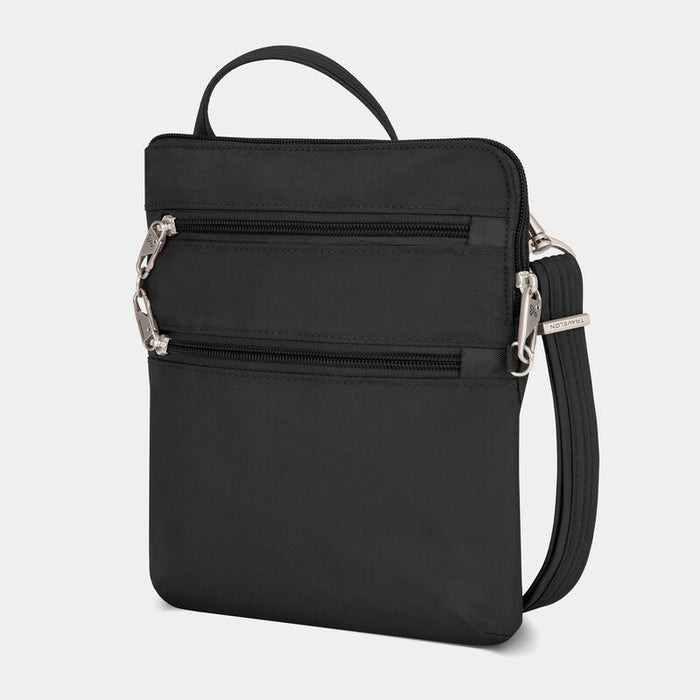 Travelon Anti-Theft Classic Slim Double Zip Crossbody  Black