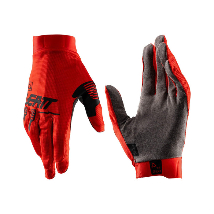 Leatt Gloves Moto 1.5 GripR Black/Grey Motorcycle Gloves