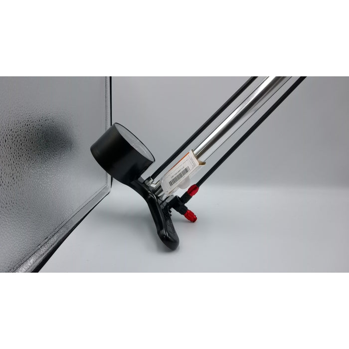 Lezyne Alloy Floor Drive 3.5" Floor Pump Abs-1 Pro Chuck 220Psi Silver - Medium - Open Box (Without Box)