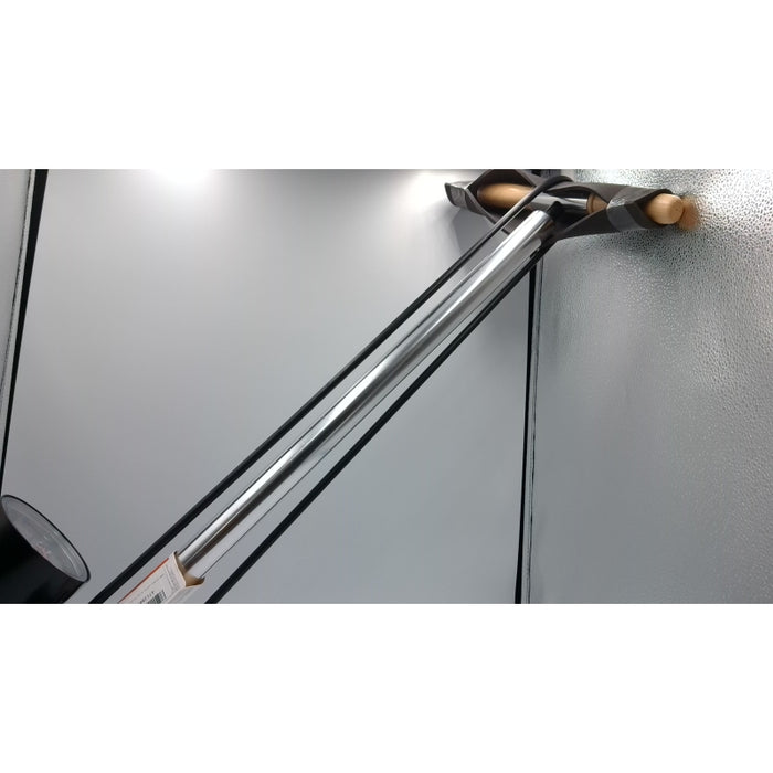 Lezyne Alloy Floor Drive 3.5" Floor Pump Abs-1 Pro Chuck 220Psi Silver - Medium - Open Box (Without Box)