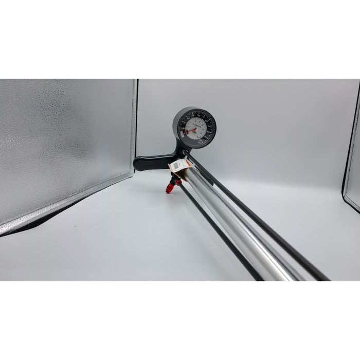 Lezyne Alloy Floor Drive 3.5" Floor Pump Abs-1 Pro Chuck 220Psi Silver - Medium - Open Box (Without Box)