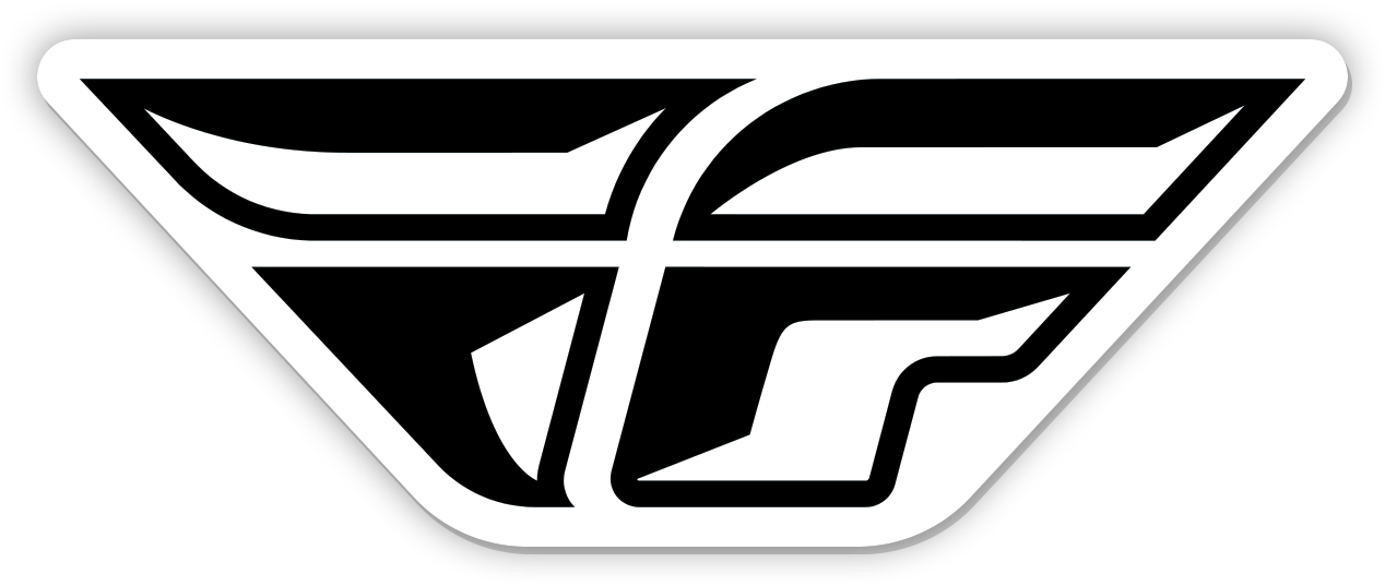FLY RACING Sticker F-Wing 4" 100Pk Die Cut Laminated Motorcycle Graphics/Decals