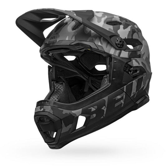 Bell Bike Super Dh MIPS Spherical Bicycle Helmets Matte/Gloss Black Camo Large