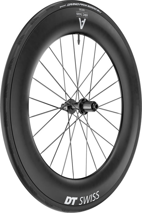 DT Swiss ARC 1400 DiCut 85 Rear Wheel - 700 12 x 142mm Center-Lock HG11 Road/XDR Ratchet EXP 36 Black WTS w/GP5000 STR Tire